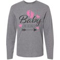 thumbnail image 3 of Inktastic Baby on Board with Arrow Pink Footprints and Hearts Long Sleeve T-Shirt, 3 of 5