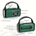 thumbnail image 1 of 10000mAh Emergency Radio Solar Hand Crank, NOAA AM FM Weather Radio with Phone Charger, Portable SOS Alarm, Flashlight & Reading Lamp for Hurricane, 1 of 9