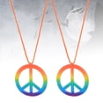 thumbnail image 3 of Miangastore 2 Pcs Pendentif Collier Charme de Paix Coloré Pendentif Collier d'Halloween, 3 of 8