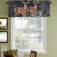 thumbnail image 3 of Farmhouse Forest Deer Curtain Valances for Windows, Kitchen Valance Window Treatments Panel 2 Pack, River Elk Trees Rod Pocket Short Curtains for Bathroom Bedroom 60 x 18 Inch, 3 of 8