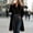 *Black, variant on Women's Long Casual Retro Velvet Color Block Lapel Collar Coat with Pockets,Trendy Trench Coat Dark Blue,Womens Plus M
