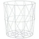 thumbnail image 3 of Juego de 3 mesas de centro vidaXL en metal blanco y MDF, 3 of 9