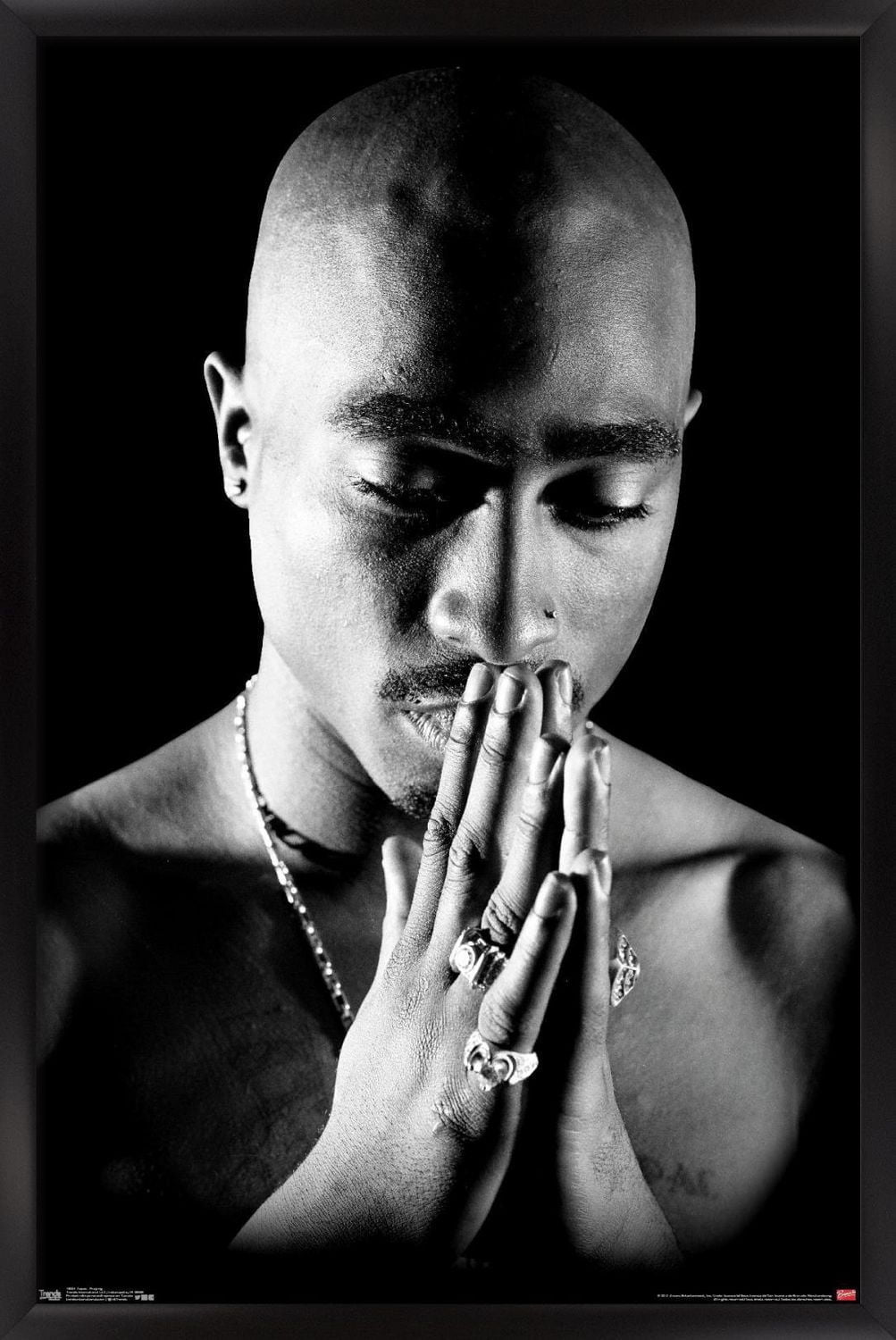 Tupac - Praying Wall Poster, 14.725" x 22.375"