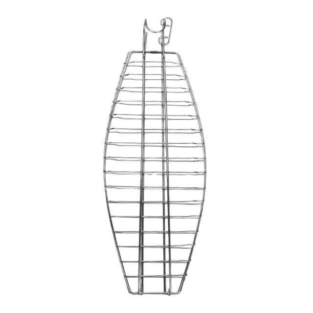 Hioecau Panier pour Poisson Grillé en Acier Inoxydable, Grille Suspendue pour Poisson, Charnières Réglables Verrouillables, Outil de Retournement pour Poisson Entier et Fruits de Mer