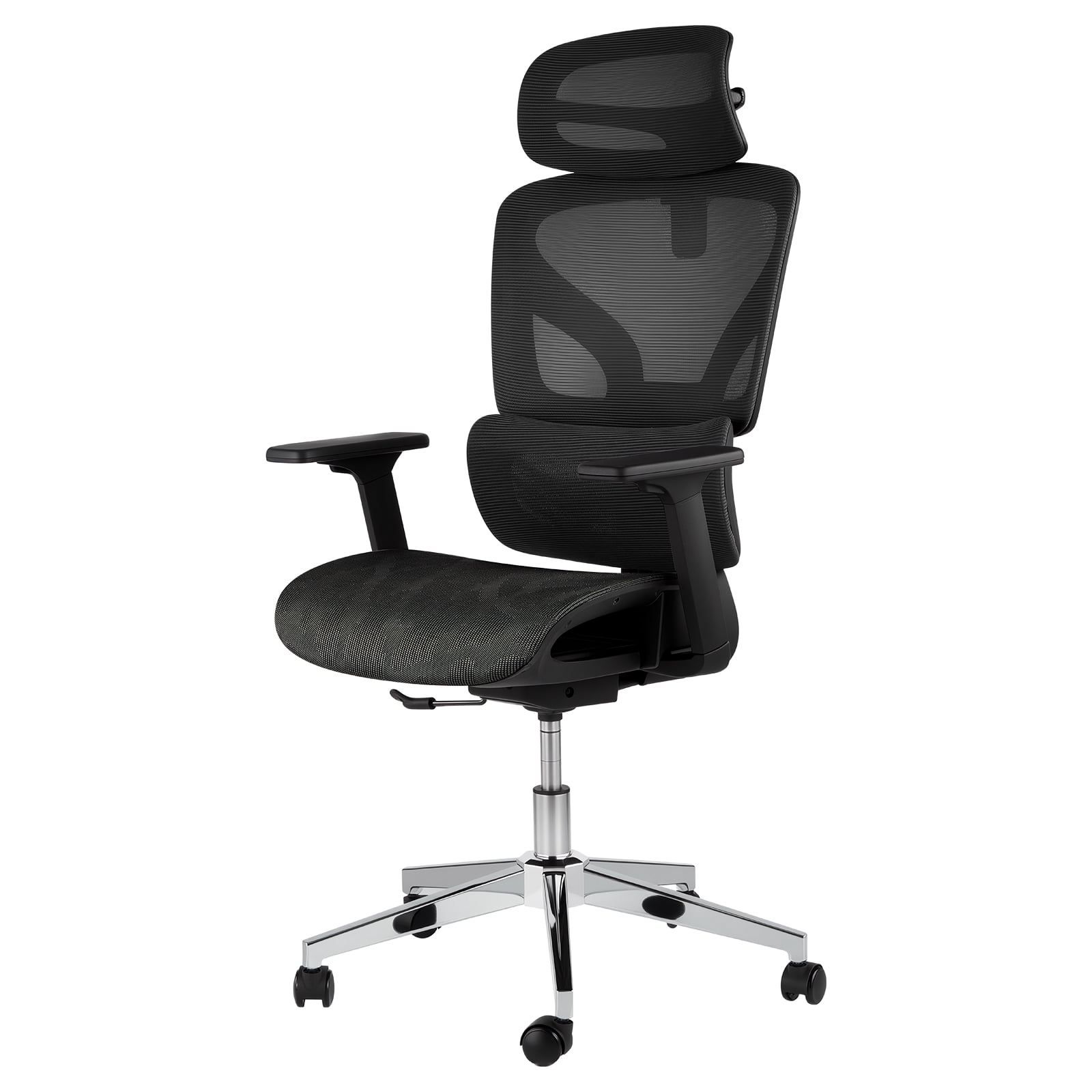 Garvee Fabric Mesh Office Chair, 360° Swivel Ergonomic Chair, 350 LBS Capacity, High Back with Adjustable Headrest, Recline & Adjustable Height, for Home & Office