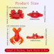 thumbnail image 2 of 1 caja de 10 cuentas de cristal hechas a mano con forma de camarón y cangrejo rojo, con agujeros, diseño de animales marinos, vida marina, playa, verano, Hawái, 2 of 7