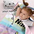 thumbnail image 2 of Personalized Wildebeest Toddler Nap Mat Set with Removable Pillow, Soft Slumber Bags for Girls, Perfect for Preschool, Daycare, Custom Name Kids Sleeping Bags with Rollup Design - Rainbow Stripes, 2 of 8