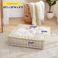 thumbnail image 4 of Almohada de suelo Sweet Home Collection, grande, cuadrada, color marfil, paquete de 2, 4 of 6