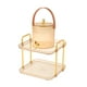 thumbnail image 2 of Dispensador de bebidas Hervidor frío con grifo, jarra de agua fría, dispensador de bebidas con estante de almacenamiento para cocina, leche doméstica 35 litros de oro, 2 of 8