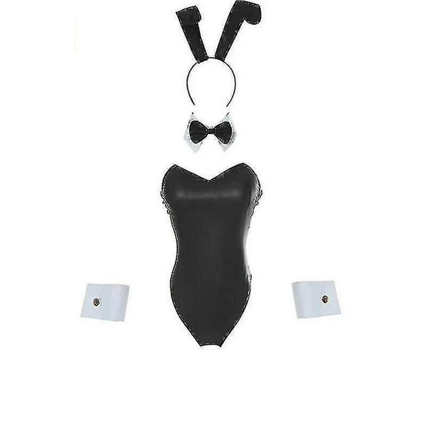 Disfraz de conejita para mujer, traje Senpai de conejita, falda, cuello, anillos en la manga y talla Ar para todos-AM