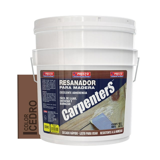 Resanador para Madera Presto Cedro Cubeta con 20 Kgs