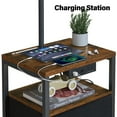 thumbnail image 5 of Sunmory 62" Modern USB Ports Walnut Floor Lamp with Fabric Shade, 5 of 7