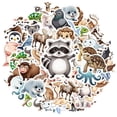 thumbnail image 2 of 35pcs Cute Animal Stickers Kids Stickers Wildlife Cartoon Stationery Stickers for Phone Luggage Laptop, 2 of 9