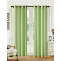 1 PANEL MIRA  SOLID SAGE GREEN SEMI SHEER WINDOW FAUX SILK ANTIQUE BRONZE GROMMETS CURTAIN DRAPES 55 WIDE X 84" LENGTH