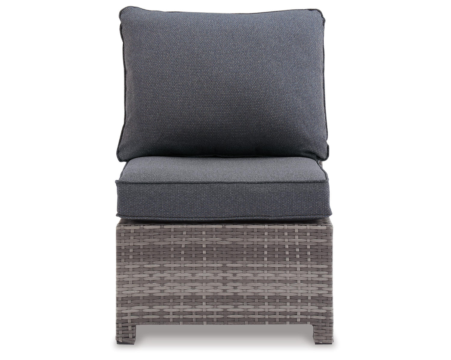 Signature Design by Ashley Salem Beach Outdoor Resin Wicker Armless Chair, Gray - image 4 of 6