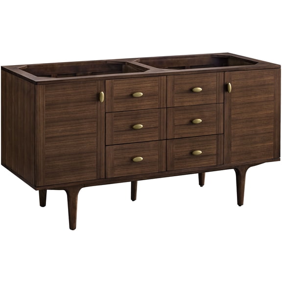 James Martin Vanities 670-V60D-M-WLT Amberly 60" Wall Mounted Or Free Standing Double