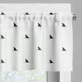 thumbnail image 3 of Ambesonne Black White Window Valance, Wild Shark Fish, 54" X 12", White Black, 3 of 5