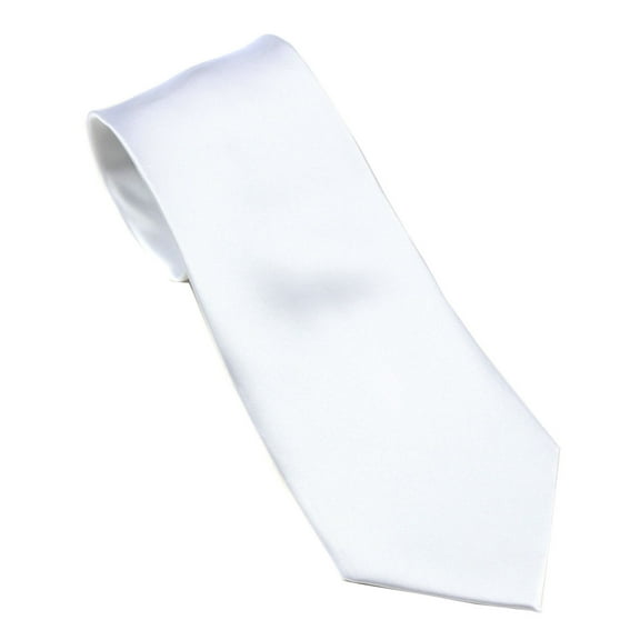 BuyYourTies - Mens Solid Neck Tie - White