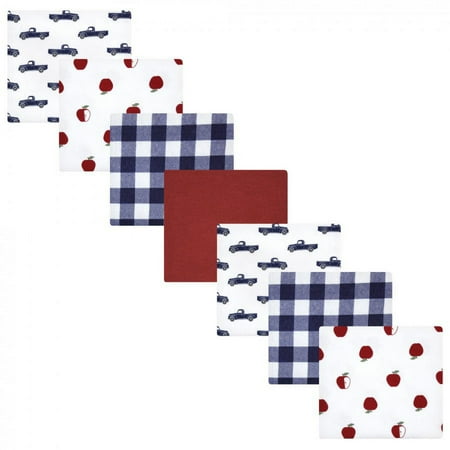 UPC: 0660168146363 | Hudson Baby Infant Boy Cotton Flannel Receiving Blankets Bundle Apple Orchard One Size