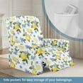 thumbnail image 3 of Yuyamidu Lemon Print Reclining Chair Covers 4 Pieces Waterproof Recliner Covers That Stay in Place Non Slip Lazyboy Cover for Recliner Chair Soft Furniture Protector, 3 of 8