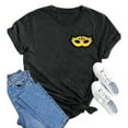thumbnail image 2 of Outfmvch Women's Mardi Gras Short Sleeve Top Mardi Gras Shirts Short Sleeve Shirts for Women Blouses for Women Button Down Shirts for Women Off Shoulder Tshirt Ladies Tops and Blouses Black Xl, 2 of 4