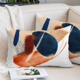 thumbnail image 2 of Navy Blue Burnt Orange Pillow Protectors with Zipper Standard Size, Abstract Contemporary Geometric Soft Brushed Breathable Throw Pillow Covers, Pillowcase for Couch Sofa Bedroom Living Room 20"x26", 2 of 9