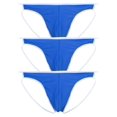 thumbnail image 2 of TANBOM Men's Low Rise Tagless Breathable Contour Pouch Thong Underwear, Blue, 3-Pack, XXL, 2 of 6