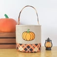 thumbnail image 6 of DAMAI Personalized Halloween Bags,Reusable Halloween Basket with Handle,Custom Candy Basket Halloween Bucket Organizer Stortage Bin for Party Favor Supplies(Pumpkin - Yellow), 6 of 7