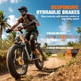 thumbnail image 4 of PUJH Fat Tire Dual Motor Electric Bike for Adults, 6OOOW, 60V, 45 mh, Long Range, 24 Inch, Full Suspension, Hydraulic Disc Brake, Off Road Ebike, 4 of 9