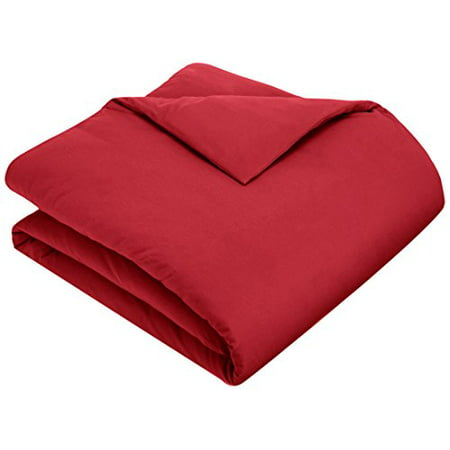 Pinzon 170 Gram Velvet Flannel Duvet Cover King Merlot Red