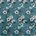 thumbnail image 1 of oneOone Polyester Spandex Teal Green Fabric Floral Sewing Fabric By The Yard Printed Diy Clothing Sewing Supplies 56 Inch Wide-6M, 1 of 1