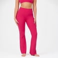thumbnail image 4 of YITTY Active UltraLuxe Kick Flare High Waist Legging, Athleisure, 4-Way-Stretch, Raspberry Pink, Size XS-4X, 4 of 5