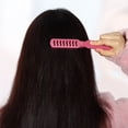 thumbnail image 5 of Unique Bargains 1 Pc Women's Hollow Foldable Mirror Comb Travel for Curly Straight Dry Wet Hair Red, 5 of 6
