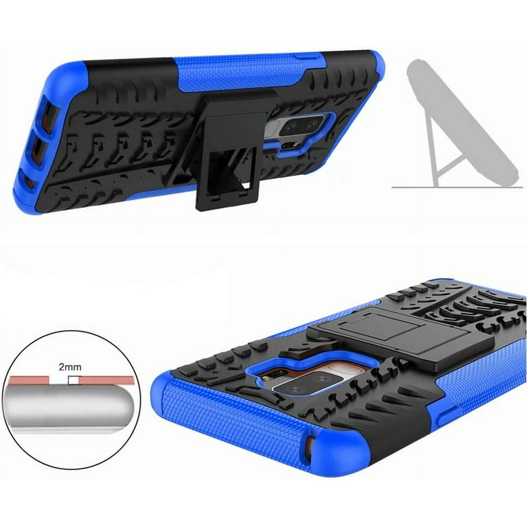 Phone Case for Samsung Galaxy S9 Plus with Tempered Glass Screen