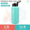 thumbnail image 4 of Opard Stainless Steel Water Bottle, 32 oz Vacuum Insulated Double Walled Leak Proof Sports Water Bottle with Straw for Gym Travel Camping Mint, 4 of 6