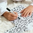 thumbnail image 4 of REDARER Kids Cat DIY Doodle Print Pajama Set, Long Sleeve Two-Piece Sleepwear with Cute Cartoon Character, Cozy & Soft Loungewear for Girls Boys,7-8 Years, 4 of 7