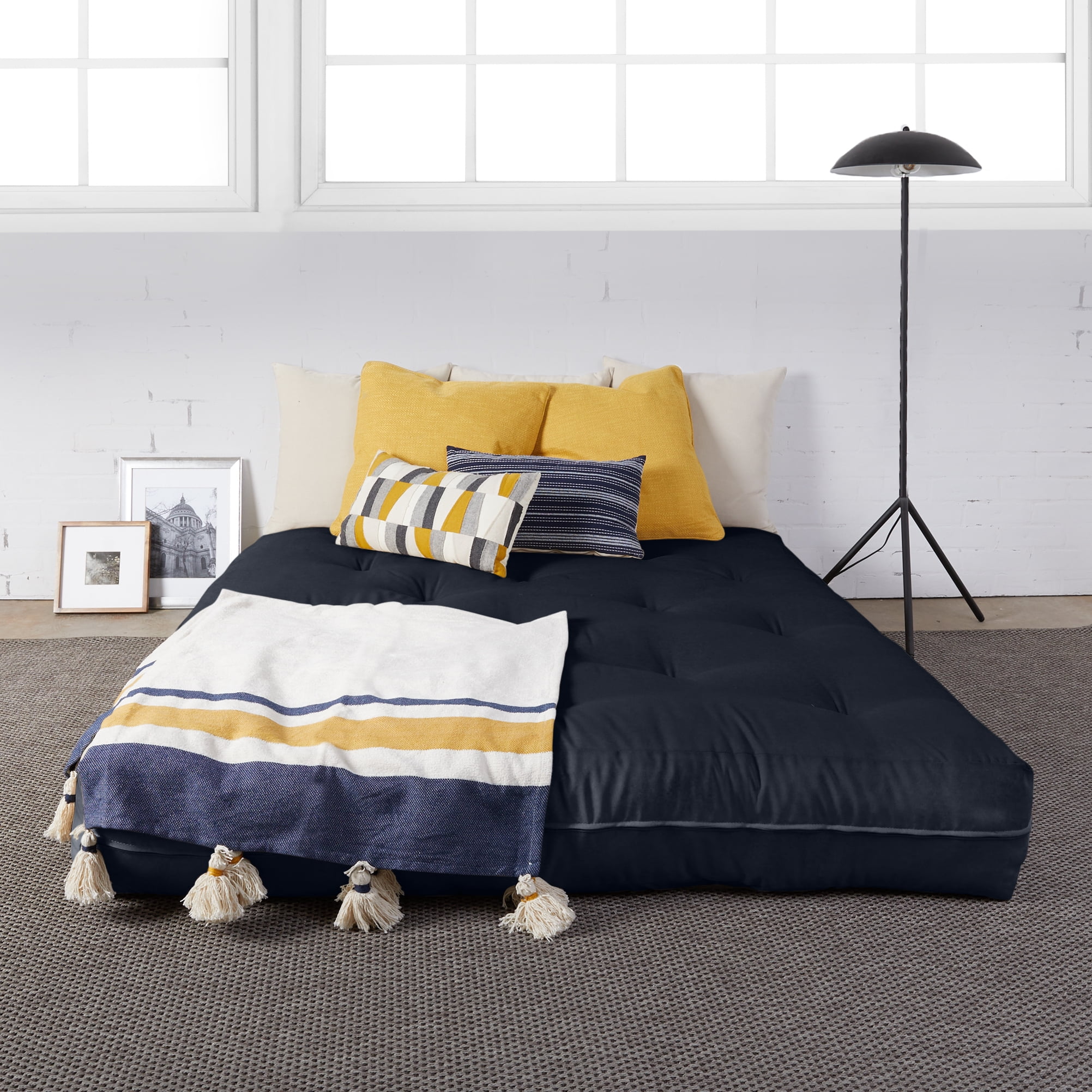 Sorra Home - 5 inch Reversible Tufted Futon Mattress, Queen Size