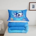 thumbnail image 5 of Manfei Axolotl Print Full Size Comforter Sets,Ocean Themed Salamander Bedding Comforter Set,Polkadot Reversible,3-Piece,1 Comforter and 2 Pillowcases, 5 of 7