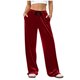 thumbnail image 2 of Pincandy Women's Solid Color Velour Pants - Elastic Waist, Loose Wide Leg Fit with Pockets, Luxurious & Comfortable for Loungewear & Daily Outings, 2 of 6