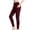 Wine #023, variant on Gym Leggings with Pockets for Women Stretch Active Yoga Pants Compression Tummy Control Leggings Buttery Soft Tights Light Gray XL