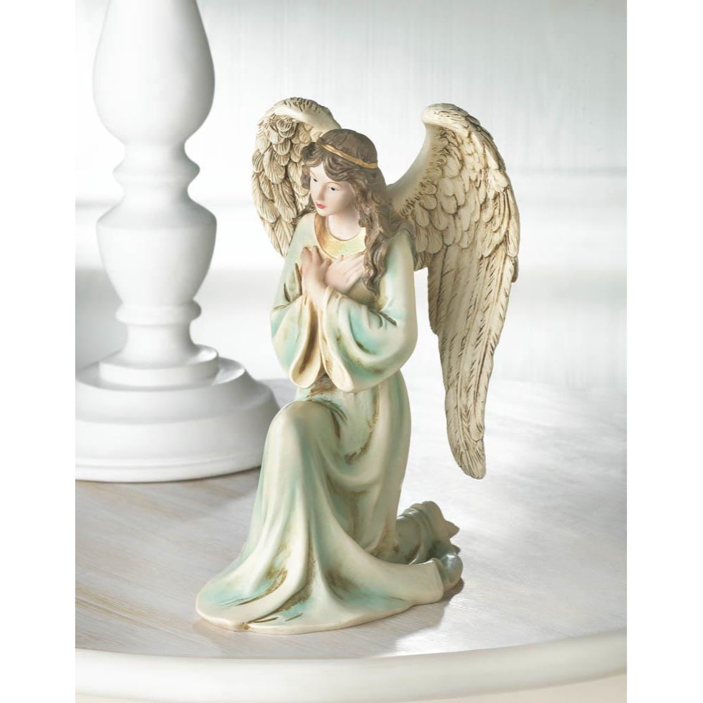 Wings of Devotion Kneeling Angel Figurine