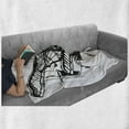 thumbnail image 6 of Vintage Airplane Soft Flannel Fleece Throw Blanket, Drawing of a Monoplane Sketchy Monochrome Design, Cozy Plush for Indoor and Outdoor Use, 60" x 80", Black and White, by Ambesonne, 6 of 6