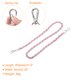 thumbnail image 2 of Monedero Cadena Correa, 800mm Cuero Hierro Plano Cadena Correa Bolso Cadenas Monedero Correas Hombro Cruzado Cuerpo Reemplazo Correa, Rosa + Plateado Tono, 2 of 6
