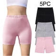 thumbnail image 2 of ShomPort Girls 5-Pack Bike Shorts Elastic Waisted Yoga Dance Athletic Cotton Short Tights Under Dress Shorts, 2 of 9