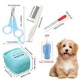 thumbnail image 1 of 5pcs Deluxe Dog Grooming Kit - Complete Pet Care Solution with Professional Nail Clipper, Grooming File, Flea Comb, Shampoo Brush & Silicone Toothbrush for Gentle Cleaning, 1 of 5