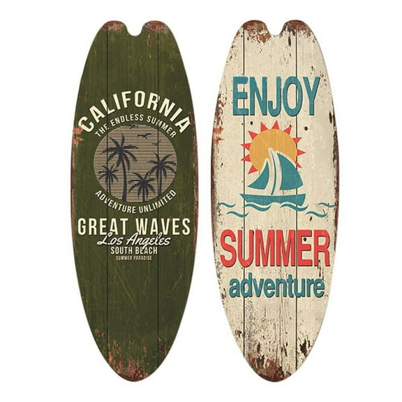 2Pcs String Bar Home Decor Home Decor Vintage Wooden Sign 1