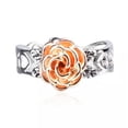 thumbnail image 6 of K-KED Fashion Women's Vintage Rose Gold Flower Ring Holiday Party Engagement Gift New-#8, 6 of 6
