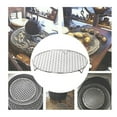 thumbnail image 2 of 1Pack Multi-Purpose Round Stainless Steel Cross Wire Steaming Cooling Barbecue Rack/Carbon Baking Net/Grill/Pan Grate with Legs(6.5Inch Dia)，Perfect for Christmas, Halloween, 2 of 7