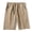 Khaki, variant on Men's Knited Cotton Pockets, Pull on Jersey Gym Shorts, 7" Athletic Shorts Big and Tall Size M-5XL Dark Gray