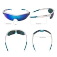 thumbnail image 2 of UPANBIKE Bike Cycling Sunglasses Sports Sunglasses Anti-UV400 PC Lens TR90 Unbreakable Frame Unisex Adult Goggle, Glossy White Frame/Blue Lens, 2 of 7